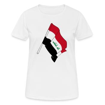 Drapeau de l’Irak - T-shirt respirant Femme - blanc - Devant - AI Model Female 172 dark (172cm)