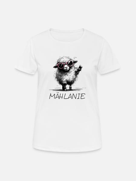 mählanie melanie meli melli schaf name lustig2 - Frauen T-Shirt atmungsaktiv - Weiß