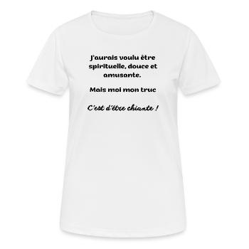 Chiante - T-shirt respirant Femme - blanc - Devant - AI Model Female 172 dark (172cm)
