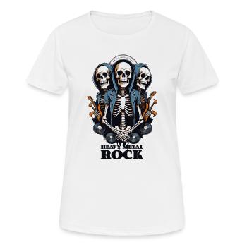 Heavy Metal Rock - Frauen T-Shirt atmungsaktiv - Weiß - Vorne - AI Model Female 172 dark (172cm)