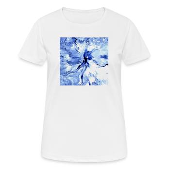 Blaues Bild - Frauen T-Shirt atmungsaktiv - Weiß - Vorne - AI Model Female 172 dark (172cm)