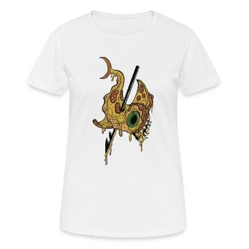 PIZZA REQUIN - T-shirt respirant Femme - blanc - Devant - AI Model Female 172 dark (172cm)
