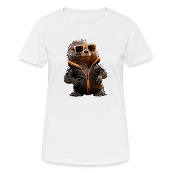 Maulwurf mit Sonnenbrille Liebe Süße Maulwürfe - Frauen T-Shirt atmungsaktiv - Weiß - Vorne - AI Model Female 172 dark (172cm)