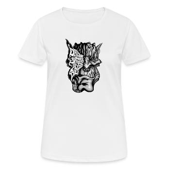 Drunk Battle Axe Demon - Women's Breathable T-Shirt - white - Front - AI Model Female 172 dark (172cm)