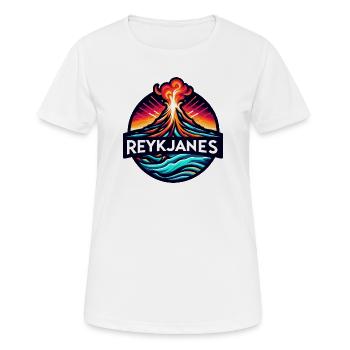 Reykjanes Volcano, Reykjanesskagi, volcano Iceland - Women's Breathable T-Shirt - white - Front - AI Model Female 172 dark (172cm)