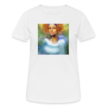 Kreative Powerfrau Digital-Art - Frauen T-Shirt atmungsaktiv - Weiß - Vorne - AI Model Female 172 dark (172cm)