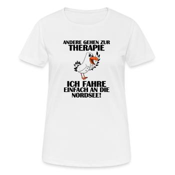 Nordsee Spruch - Frauen T-Shirt atmungsaktiv - Weiß - Vorne - AI Model Female 172 dark (172cm)