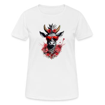 Festayre, Feria und Fun Bull, zum Feiern - Frauen T-Shirt atmungsaktiv - Weiß - Vorne - AI Model Female 172 dark (172cm)