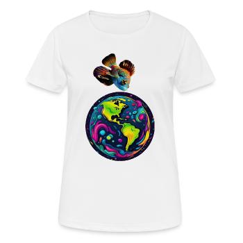 Fish and its planet - Women's Breathable T-Shirt - white - Front - AI Model Female 172 dark (172cm)