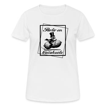 Erdnuss-Trip - Frauen T-Shirt atmungsaktiv - Weiß - Vorne - AI Model Female 172 dark (172cm)