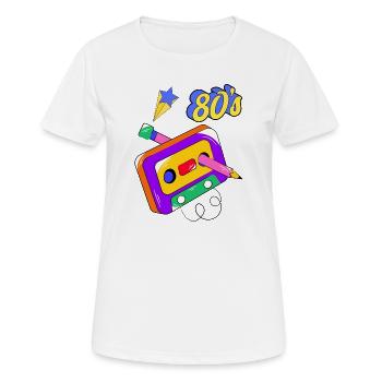 80s Audio Cassette, Retro, Vintage - Women's Breathable T-Shirt - white - Front - AI Model Female 172 dark (172cm)