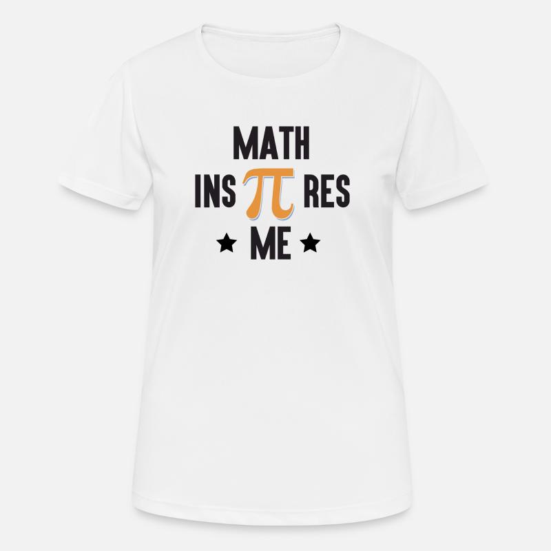 Pi Day - Math Inspires Me - Women's Breathable T-Shirt - white