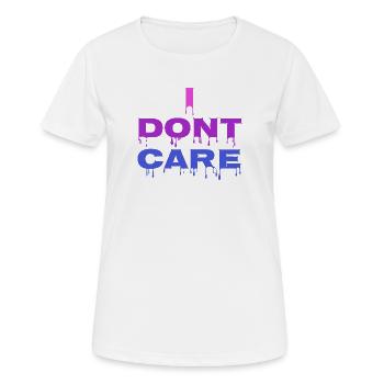 Je ne me soucie pas de l’énoncé d’attitude - T-shirt respirant Femme - blanc - Devant - AI Model Female 172 dark (172cm)