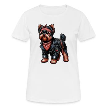 Yorkshire Terrier Rocker - Women's Breathable T-Shirt - white - Front - AI Model Female 172 dark (172cm)