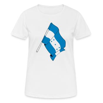 Flagge von Honduras - Frauen T-Shirt atmungsaktiv - Weiß - Vorne - AI Model Female 172 dark (172cm)