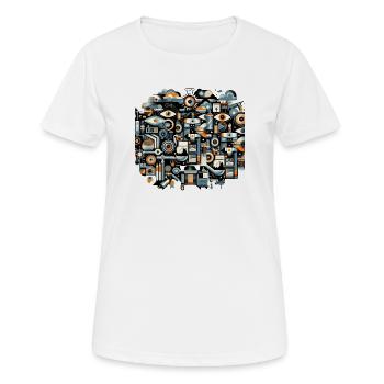 Technologie industrielle - T-shirt respirant Femme - blanc - Devant - AI Model Female 172 dark (172cm)