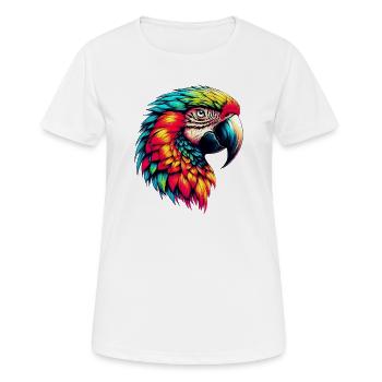 Papagei - Frauen T-Shirt atmungsaktiv - Weiß - Vorne - AI Model Female 172 dark (172cm)