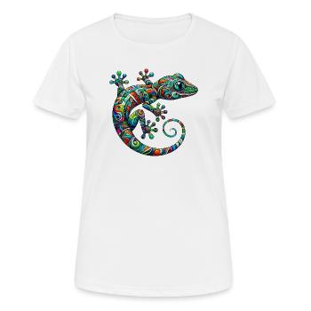 Gecko - T-shirt respirant Femme - blanc - Devant - AI Model Female 172 dark (172cm)