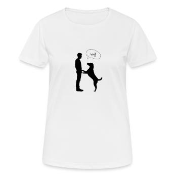 Hundefreund - Frauen T-Shirt atmungsaktiv - Weiß - Vorne - AI Model Female 172 dark (172cm)