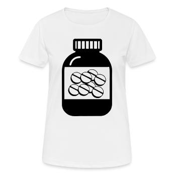 Dose mit Pillen für die Apotheke - Frauen T-Shirt atmungsaktiv - Weiß - Vorne - AI Model Female 172 dark (172cm)