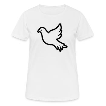 Contour de la colombe Contour Symbole de la paix - T-shirt respirant Femme - blanc - Devant - AI Model Female 172 dark (172cm)
