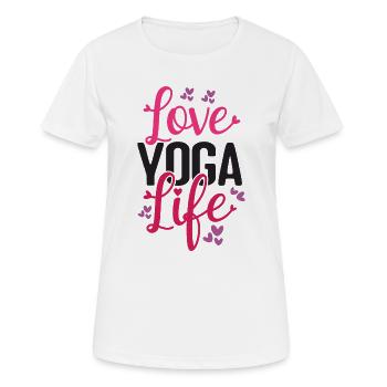 Aimer Yoga Vie - T-shirt respirant Femme - blanc - Devant - AI Model Female 172 dark (172cm)