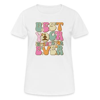 Meilleur instructeur de yoga de tous les temps - T-shirt respirant Femme - blanc - Devant - AI Model Female 172 dark (172cm)
