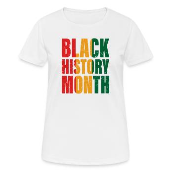Black History Month - Frauen T-Shirt atmungsaktiv - Weiß - Vorne - AI Model Female 172 dark (172cm)