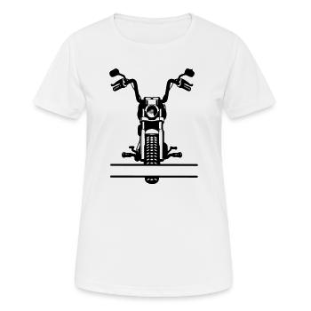 Motorsport-Chopper - Frauen T-Shirt atmungsaktiv - Weiß - Vorne - AI Model Female 172 dark (172cm)