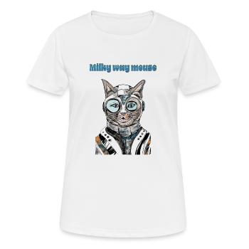 Souris de la Voie lactée - T-shirt respirant Femme - blanc - Devant - AI Model Female 172 dark (172cm)