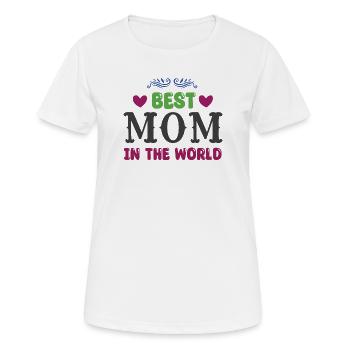 Beste Mama der Welt - Frauen T-Shirt atmungsaktiv - Weiß - Vorne - AI Model Female 172 dark (172cm)