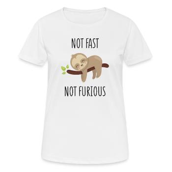 Pas rapide, pas furieux - T-shirt respirant Femme - blanc - Devant - AI Model Female 172 dark (172cm)