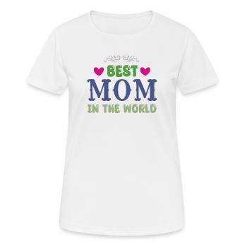 Beste Mama der Welt - Frauen T-Shirt atmungsaktiv - Weiß - Vorne - AI Model Female 172 dark (172cm)