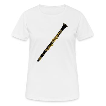 Klarinette Kupfer mit Schwarz - Frauen T-Shirt atmungsaktiv - Weiß - Vorne - AI Model Female 172 dark (172cm)