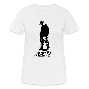 Rebellisches Design - Frauen T-Shirt atmungsaktiv - Weiß - Vorne - AI Model Female 172 dark (172cm)