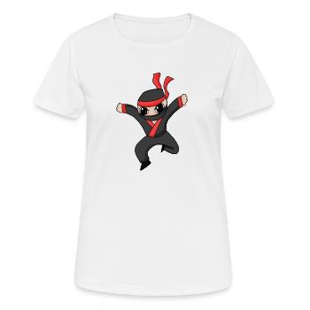 Ninja - T-shirt respirant Femme - blanc - Devant - AI Model Female 172 dark (172cm)