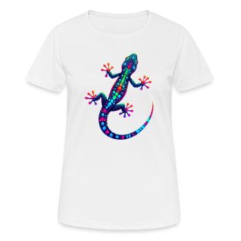 Gecko - T-shirt respirant Femme - blanc - Devant - AI Model Female 172 dark (172cm)