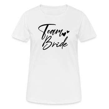 TEAM BRIDE Junggesellenabschied - Frauen T-Shirt atmungsaktiv - Weiß - Vorne - AI Model Female 172 dark (172cm)