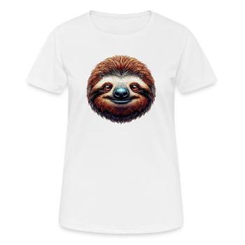 Faultier - Frauen T-Shirt atmungsaktiv - Weiß - Vorne - AI Model Female 172 dark (172cm)
