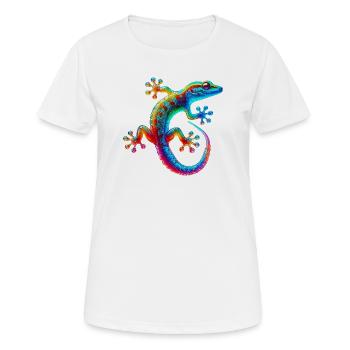 Gecko - T-shirt respirant Femme - blanc - Devant - AI Model Female 172 dark (172cm)