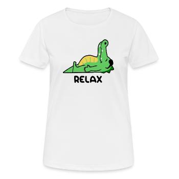 Krokodil entspannen - Frauen T-Shirt atmungsaktiv - Weiß - Vorne - AI Model Female 172 dark (172cm)