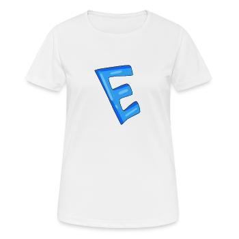 Buchstabe E Anfangsbuchstabe - Frauen T-Shirt atmungsaktiv - Weiß - Vorne - AI Model Female 172 dark (172cm)
