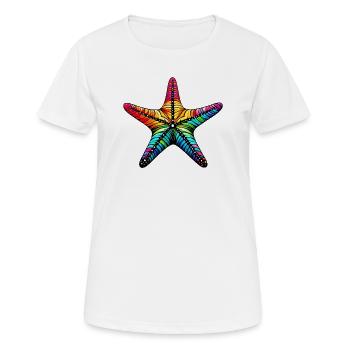 Seestern - Frauen T-Shirt atmungsaktiv - Weiß - Vorne - AI Model Female 172 dark (172cm)
