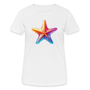 Seestern - Frauen T-Shirt atmungsaktiv - Weiß - Vorne - AI Model Female 172 dark (172cm)