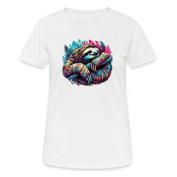 Paresse - T-shirt respirant Femme - blanc - Devant - AI Model Female 172 dark (172cm)