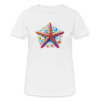 Seestern - Frauen T-Shirt atmungsaktiv - Weiß - Vorne - AI Model Female 172 dark (172cm)