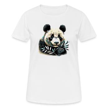 Panda - Frauen T-Shirt atmungsaktiv - Weiß - Vorne - AI Model Female 172 dark (172cm)