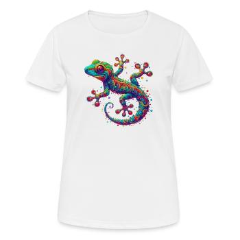 Gecko - T-shirt respirant Femme - blanc - Devant - AI Model Female 172 dark (172cm)