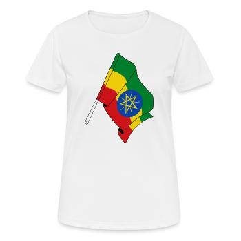 Flag of Ethiopia - Women's Breathable T-Shirt - white - Front - AI Model Female 172 dark (172cm)
