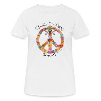 Chant de clôture de séance de Yoga - T-shirt respirant Femme - blanc - Devant - AI Model Female 172 dark (172cm)
